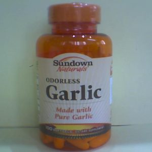 ٍN..A18/2/2024 Sundown Odorless Garlic 75mg 100 Cap