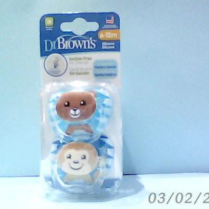 DrBrowns Silicon Soother/Pacifier 6-12m (Twin Pack) PV22015-ES-Girl