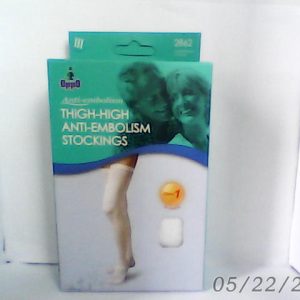 Oppo Thigh High Anti Embolism Stockings Closed Toe (White) / 3 - 2862