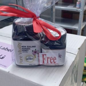 Offer Pure Vitality New Zealand Manuka Honey (MGO 600+) 500g +Manuka Honey (MGO 100+) 250g Free ^^1 Del