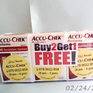 Offer Accu Chek Performa 50 Strips Buy 2 Get 1 Free^^1