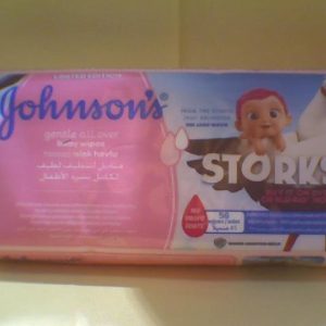 Johnsons Gentle All Over Baby Wipes 72 Pcs-Pink^^1