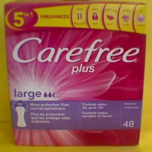 Carefree Plus Large Light Scent Pantyliner 48 L/Pads 12@24