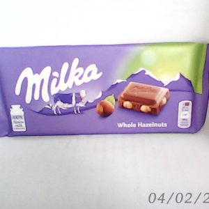 Milka Whole Hazelnuts Chocolate Bar 100g