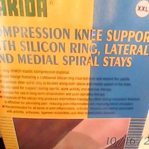 Makida Compression Knee Support With Silicon Ring, Lateral And Medial Spiral Stays (XXL)-SKN020