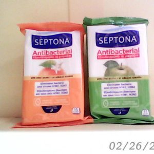 Septona Anti Bacterial Wipes 15 Pcs