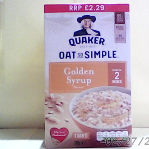 Quaker Golden Syrup Flavoured Oats 8 Sach