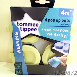 Tommee Tippee Pop Up Freezer Weaning Pots & Tray 4 Pcs 4m+ -44650040 Del