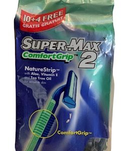 Super Max Comfort Grip 2 Dispo. Men Razors 10+4 Pcs Del