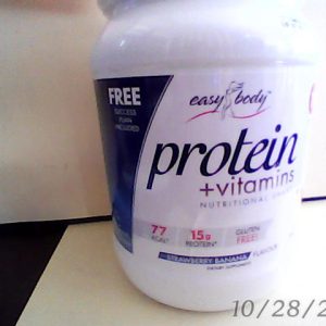 Easy Body Protein + Vitamins Nutritional Shake Strawberry And Banana Powder 350g
