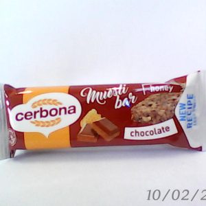 Cerbona Honey Chocolate Muesli Bar 20g