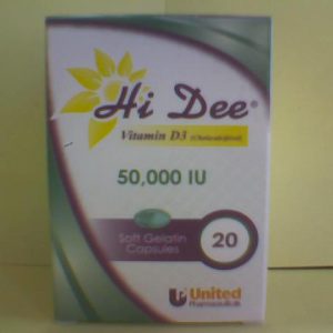 Hi Dee Vit D3 50,000 IU 20 Cap 12@25