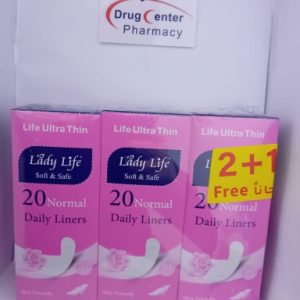 Offer Lady Life Normal Pantyliner 20 L/Pads Buy 2 Get 1 Free ^^1