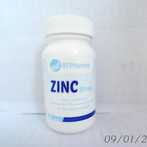 BT Pharma Zinc 25mg 60 Tab $Temp.4-11