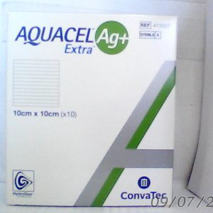 Aquacel Extra Ag+ Silver Sterile Dressing 10*10 cm 10 Pcs