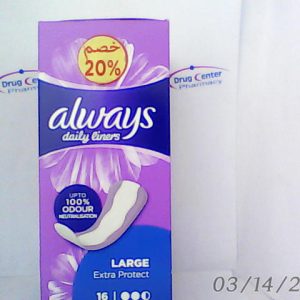 Always Extra Protect Large Pantyliners 16 L/Pads