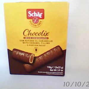 Schar Chocolix G/F Chocolate Bars 110gN..A 16/7/2022