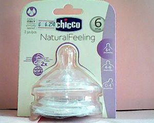 Chicco N.F Fast Flow Silicone Teat/Nipple 6m+ 2 Pcs