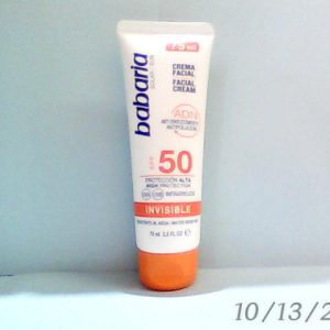 Babaria (Invisible)  Sunblock SPF 50 Cream 75 ml