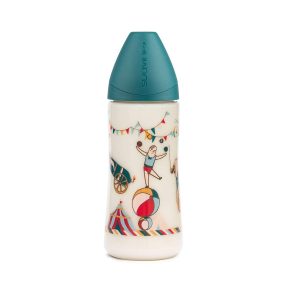 Suavinex Silicone Anatomical F/Bottle 360 ml 6m+ 43366 - Green Circus