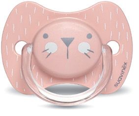 Suavinex Premium Physiological Whiskers Silicone Soother/Pacifier 0-6m 68246 - Pink Cat