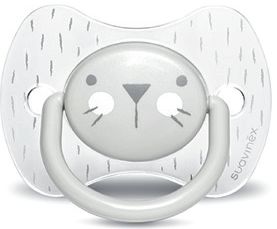 Suavinex Premium Physiological Silicone Whiskers Soother/Pacifier 6-18m 68352 - White Cat