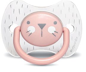Suavinex Premium Physiological Silicone Whiskers Soother/Pacifier 6-18m 68369 - Pink Cat