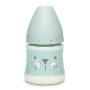 Suavinex Silicone Premium Whiskers F/Bottle 150ml 0m+ 69045 - Green Cat