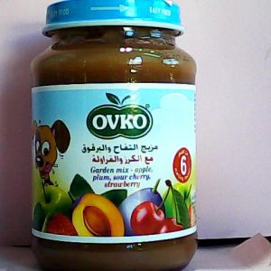 Ovko Garden Mix ( Apple-Plum-Sour Cherry-Strawberry ) Jar 190 g
