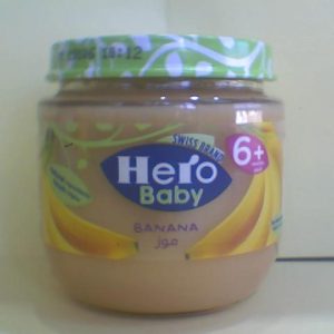Hero Baby Banana Food Jar 125g^^1 N..AC 14/10/2025