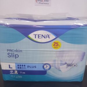 Tena Slip Plus Unisex (L) 30 A/Diapers Discont 12@25