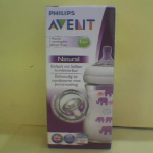 Avent Natural F/Bottle 260ml 1m+ -Animal Girl Del