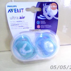 Avent Ultra Air Silicone Soother/Pacifier 6-18m  (Twin Pack) - Decorated Boy