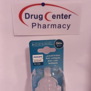 ِAvent Anti Colic (1) Silicone Teat / Nipple 0m+ 2 Pcs