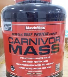 M Meds Carnivor Mass Protein Powder (Vanilla Caramel) 2686g