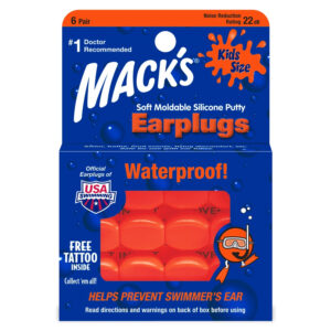 Macks  Silicon Ear Plugs Kids Size 6 Pair