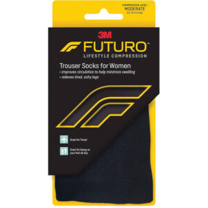 Futuro Revitalizing Trouser Socks For Women Diamoned Pattern M 71042-Black