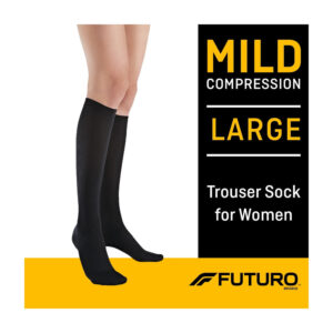 Futuro Revitalizing Trouser Socks For Women Diamoned Pattern L 19185,71043 -Black