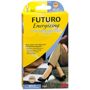 Futuro Energizing Ultra Sheer Knee High Socks For Women Mild (L) 71015-Black