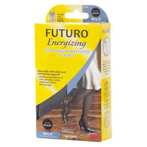 Futuro Energizing Ultra Sheer Pantyhose For Women Mild (Plus) 71019-Black