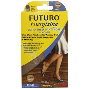 Futuro Energizing Ultra Sheer Pantyhose For Women Mild (L) 71018-Nude French Cut