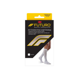 Futuro Anti-Embolism Knee Length Closed Toe Stockings L ,M 71055,71057-White