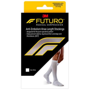 Futuro Anti-Embolism Knee Length Closed Toe Stockings XL-71059-White