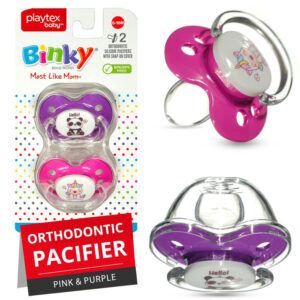 Playtex Binky Silicone Soother/Pacifier 6m+ 2 Pcs
