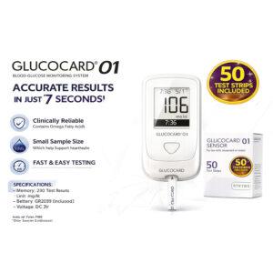Glucocard 01 BG Monitor With 50 Strip Del