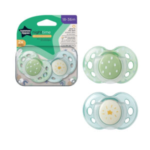 Tommee Tippee Night Time Silicon Soother/Pacifier 2 Pcs 18-36m-Unisex
