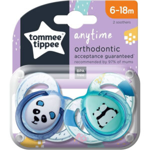 Tommee Tippee Any Time Silicon Soother/Pacifier 2 Pcs 6-18m-Girl