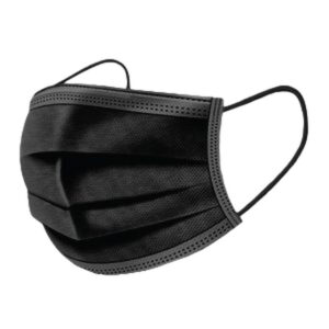 Black Surgical Face Mask 3 Ply 50 Pcs - Head Loop