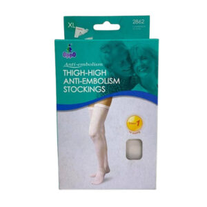 Oppo Thigh High Anti Embolism Stockings Closed Toe (White) / 3 - 2862