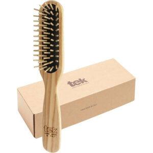 Rectangle Wooden Hair Brush-L-Natural